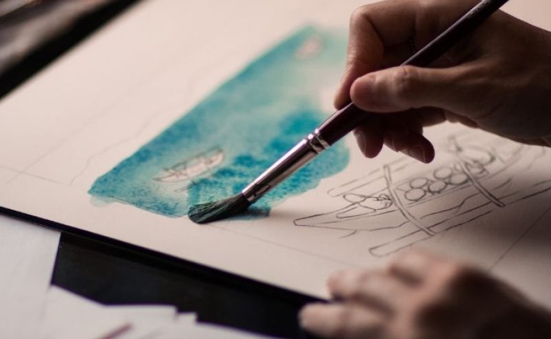 Kegiatan Melukis Pada Salah Satu Cabang Seni Rupa